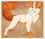  2015 ambiguous_gender digital_media_(artwork) feline feral fur mammal maplespyder simple_background solo standing white_fur 