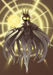  2018 anthro digital_media_(artwork) glowing glowing_eyes hi_res hollow_knight solo underpable yellow_eyes 