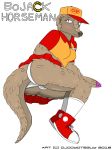  anthro bojack_horseman breasts butt camel_toe clothed clothing djcoyoteguy female footwear mammal pangolin pangolin_employee presenting presenting_hindquarters scales shoes simple_background solo thick_thighs underwear white_background 