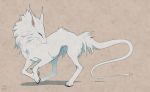  2018 ambiguous_gender blue_eyes canine digital_media_(artwork) feral fur grypwolf mammal paws simple_background solo standing white_fur 
