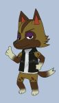  animal_crossing anthro bottomless canine clothed clothing kyle_(animal_crossing) lazyneko male mammal nintendo solo video_games wolf 