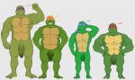  anthro balls donatello_(tmnt) flaccid humanoid_penis leonardo_(tmnt) male michelangelo_(tmnt) monochrome muscular muscular_male penis raphael_(tmnt) reptile scalie teenage_mutant_ninja_turtles turtle uncut vein wkd 