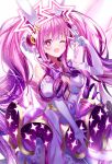  aisha_(elsword) bare_shoulders blush elsword eyebrows_visible_through_hair gem gradient_hair lium long_hair magical_girl metamorphy_(elsword) multicolored_hair one_eye_closed ribbon smile star twintails wings 