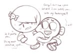  2018 anthro blush carrie_krueger cartoon_network darwin_watterson dialogue digital_media_(artwork) duo english_text female fish fisting ghost humanoid junyois male male/female marine monochrome nervous open_mouth penetration pussy spirit text the_amazing_world_of_gumball vaginal virgin young 
