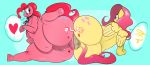  &lt;3 anal_kiss anus big_butt butt equine female female/female feral fluttershy_(mlp) friendship_is_magic hair hooves horse mammal musk my_little_pony ota_(artist) overweight pink_hair pinkie_pie_(mlp) plump_labia pony puffy_anus pussy slightly_chubby sweat wings 