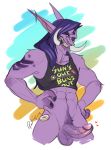  &lt;3 2015 balls bottomless clothed clothing erection hair humanoid long_hair male nipples not_furry penis shirt solo taliamirai tank_top troll video_games warcraft 