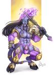  2015 armor bulge draenei hair humanoid long_hair male maraad muscular not_furry solo taliamirai video_games warcraft weapon 
