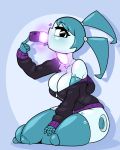  2018 android animated bottomless clothed clothing deep_throat digital_media_(artwork) dildo female glowing_dildo hoodie humanoid jenny_wakeman legwear limebreaker machine my_life_as_a_teenage_robot neck_bulge nickelodeon not_furry oral oral_penetration penetration robot sex_toy sitting solo thigh_highs x-ray 