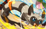  action_pose berry blitzdrachin collar detailed_background feral fire flamethrower fluffy food fruit furret heartberry invalid_tag mammal mustelid nintendo paws pecha_berry pok&eacute;mon pok&eacute;mon_(species) pose ranged_weapon video_games weapon 