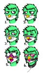  2018 aria_stormwood_(frooby) avian beak bird blush digital_media_(artwork) eyewear frooby hair humanoid open_mouth sunglasses sweat tongue tongue_out 