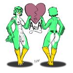  2018 anthro aria_stormwood_(frooby) avian balls beak bird breasts butt dickgirl digital_media_(artwork) feathers frooby humanoid_penis intersex makeup muscular nipples non-mammal_breasts nude parrot penis solo standing tattoo 