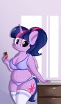  andelai anthro belly bra clothed clothing equine female friendship_is_magic fully_clothed horn legwear lingiere mammal my_little_pony navel panties slightly_chubby socks solo twilight_sparkle_(mlp) underwear unicorn winged_unicorn wings 