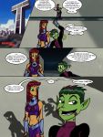  2018 beast_boy comic female green_eyes green_skin hair male mud shadow star_lover_(artist) starfire teen_titans time 