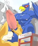  anthro anthro_on_anthro avian ball_lick bird building canine cum falco_lombardi fox fox_mccloud gomsin940 humanoid_penis licking macro male male/male mammal nintendo oral penis sex star_fox tongue tongue_out video_games 