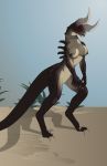  2018 breasts claws deathclaw desert digitigrade fallout female horn ryxinel tongue video_games 