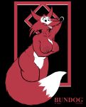  big_(disambiguation) breasts canine cute eyelashes female fox logo male male/female mammal pinup pose snout solo thick_thighs titus titus_interactive titus_the_fox tongue 