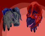  2018 4_eyes alternate_species ambiguous_gender black_nose carnivore digital_media_(artwork) dinosaur dinosaur_simulator_(roblox) diplodocus feral grey_scales hothead hybrid looking_at_viewer megavore multi_eye open_mouth purple_eyes red_scales roblox sauropod scales scalie simple_background smile spike_(disambiguation) spinosaurus stegosaurus teeth theropod tongue triceratops tyrannosaurus_rex video_games 