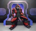  2018 alien armor halo halo_(series) humanoid_penis looking_at_viewer male nakoo penis sangheili solo video_games 