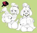  &lt;3 2018 animal_crossing anthro big_breasts blush breasts canine clothed clothed_sex clothing cum disembodied_hand disembodied_penis dog ejaculation female fur grope hair huge_breasts hyper hyper_breasts isabelle_(animal_crossing) male mammal nintendo open_mouth penis sakana8888888 sex shih_tzu simple_background solo sweat video_games voluptuous 