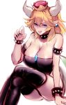  arm_at_side arm_support armlet bangs bare_shoulders black_legwear black_leotard black_nails blonde_hair blue_eyes borrowed_design bowsette bracelet breasts claw_pose cleavage collar collarbone commentary crossed_legs crown earrings fangs feet_out_of_frame fingernails flipped_hair from_side gem hair_between_eyes half-closed_eyes hand_up high_ponytail highleg highleg_leotard highres horns invisible_chair jewelry jingle23 large_breasts leotard long_fingernails looking_at_viewer mario_(series) medium_hair nail_polish naughty_face new_super_mario_bros._u_deluxe parted_bangs pointy_ears ponytail sapphire_(stone) sharp_teeth short_pointy_ears sidelocks sideways_glance simple_background sitting sketch slit_pupils smile spiked_armlet spiked_bracelet spiked_collar spikes strapless strapless_leotard super_crown teeth thighs tongue tongue_out turtle_shell upper_teeth v-shaped_eyebrows white_background 