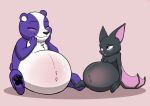  bat bear belly big_belly blush female hotel_transylvania littlest_pet_shop mammal mavis_dracula pancak3 panda penny_ling pregnant sitting smile wings 