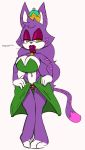  anthro bedroom_eyes big_breasts breasts cat cheshire_thaddeus_felonious cleavage clothed clothing fan_character feline female fur half-closed_eyes invalid_color mammal seductive simple_background sonic_(series) super_crown sweetdandy thick_thighs wide_hips 