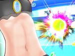  ball bowsette breasts close-up highres jewelry mario_(series) mario_tennis midriff navel new_super_mario_bros._u_deluxe small_breasts strapless super_mario_bros. tennis_ball tennis_court tubetop underboob 