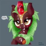  ... 2018 blush cum cum_on_face female feral fern_flare_(mlp) friendship_is_magic fromamida hi_res kirin my_little_pony simple_background solo 