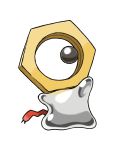  artist_request black_eyes full_body highres meltan no_humans official_art one-eyed pokemon pokemon_(creature) shiny simple_background solo standing white_background 