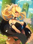  bowsette breasts calm cleavage mario_(series) new_super_mario_bros._u_deluxe nintendo panties super_mario_bros. tagme underwear upskirt 