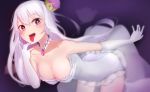  :p bare_shoulders bent_over boo breasts cleavage collarbone crown cthlo dress ghost gloves hanging_breasts highres large_breasts long_hair looking_at_viewer luigi's_mansion mario_(series) new_super_mario_bros._u_deluxe open_mouth princess_king_boo purple_eyes red_eyes saliva see-through sharp_teeth skirt solo strapless strapless_dress super_crown teeth tongue tongue_out white_dress white_gloves white_hair 