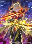  axe belt belt_buckle black_pants blonde_hair buckle coat collar commentary_request dual_wielding energy eudes_(fire_emblem) faceless faceless_male fire_emblem fire_emblem:_kakusei fire_emblem_cipher fireworks glowing glowing_eyes holding holding_axe holding_sword holding_weapon long_coat looking_at_viewer male_focus multiple_boys night night_sky official_art pants short_hair shoulder_armor sky star_(sky) starry_sky suzuki_rika sword vambraces weapon yellow_coat yellow_eyes 