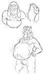  ambiguous_gender ambiguous_prey asgore_dreemurr belly big_belly caprine goat just-another-vore-artist male male_pred mammal undertale video_games vore 