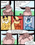  ambiguous_gender anthro ask_blog big_breasts breasts eevee eeveelution english_text female feral flareon jolteon looking_at_viewer nic-m-lyc nintendo pok&eacute;mon pok&eacute;mon_(species) text vaporeon video_games 