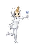  1girl candy fairy_tail food horn lollipop mashima_hiro official_art personification plue rave_master short_hair tail trembling white_hair 