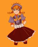  commentary crown dress genderswap genderswap_(mtf) gloves hands_together highres mario_(series) new_super_mario_bros._u_deluxe reikureii ribbon skirt solo super_crown thighhighs twintails waluigi zettai_ryouiki 