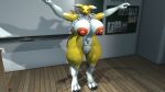  3d_(artwork) anthro areola big_areola big_breasts big_nipples breasts digimon digital_media_(artwork) female fur huge_breasts long_ears mammal nipples nude renamon solo source_filmmaker thick_thighs toxictigerex wide_hips 