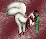  animated anon anthro bent_over breasts female maxhe parasite simple_background tick 
