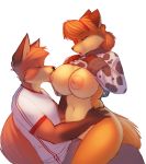  anthro big_breasts bottomless breasts canine clothed clothing duo eyes_closed female fox male male/female mammal nipple_suck nipples shirt_up smile starfighter sucking sweater voluptuous woadedfox 