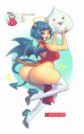  big_butt butt chinese_clothing chinese_dress clothing demon dress female footwear hi_res high_heels humanoid legwear lipstick makeup not_furry shoes stockings supersatanson thick_thighs 
