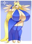  anthro big_breasts blonde_hair breasts clothed clothing equine female fingernail fully_clothed hair horn horse huge_breasts kloudmutt long_hair looking_at_viewer mammal pony smile solo winged_unicorn wings 