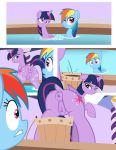  2018 anus blush bubble clitoral_winking clitoris comic cutie_mark duo embarrassed equine fart feathered_wings feathers female feral friendship_is_magic hair horn mammal my_little_pony pegasus pool_(disambiguation) presenting presenting_pussy pussy rainbow_dash_(mlp) smile succubi_samus twilight_sparkle_(mlp) winged_unicorn wings 