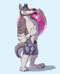  2018 anthro canine cigarette clothing digital_media_(artwork) dog eyewear facial_hair fur hair hi_res husky male mammal paintfox smoking sunglasses swimsuit tattoo 