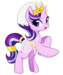  2018 absurd_res blue_eyes clothed clothed_feral clothing cutie_mark digital_media_(artwork) equine eyelashes female feral friendship_is_magic hair hi_res horn looking_at_viewer mammal marenlicious multicolored_hair multicolored_tail my_little_pony open_mouth open_smile signature simple_background smile solo starlight_glimmer_(mlp) two_tone_hair unicorn white_background 
