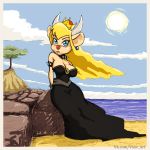  anthro big_breasts blonde_hair blue_eyes bowsette_meme breasts chip_&#039;n_dale_rescue_rangers cleavage clothed clothing crossover digital_drawing_(artwork) digital_media_(artwork) disney female gadget_hackwrench hair hi_res mammal mario_bros mouse nintendo pink_nose rodent super_crown video_games vylfgor 