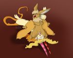  anthro brown_background cunnilingus demon eevee fan_character female female/female horn licking lionshrooms nintendo oral pok&eacute;mon pok&eacute;mon_(species) pussy sex simple_background straddling tongue tongue_out vaginal video_games 