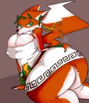  anthro big_breasts big_butt breasts butt canine clothed clothing female fox fully_clothed looking_at_viewer mammal mercurius_(mosnter_legends) monster_legends nic-m-lyc solo 