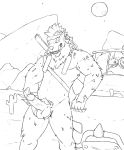  2018 anthro balls bandanna canine car claws digital_media_(artwork) dire_(fortnite) erection fortnite humanoid_penis invalid_tag koruro male mammal monochrome nude open_mouth penis simple_background sketch smile solo vehicle video_games were werewolf white_background 