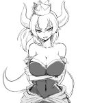  alternate_species animal_humanoid big_breasts bowser bowsette_meme breasts cleavage clothed clothing collar crossgender female horn humanoid koopa mario_bros nintendo okamura scalie spiked_collar spikes super_crown video_games 