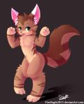  &lt;3 2018 anthro blush cat claws cute feline female mammal paws senz smile solo standing 